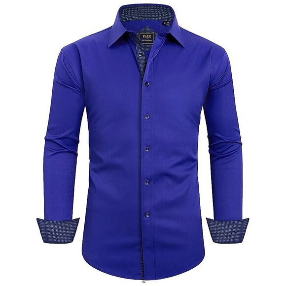 Other - Men's Dress Shirts Long Sleeve Royal Blue